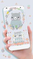 Teclado Cartoon Bear Cartaz