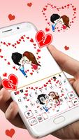 Cute Couple Hearts Teclado captura de pantalla 1