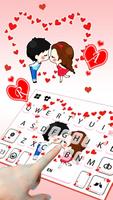 Cute Couple Hearts keyboard syot layar 2