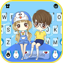 Cartoon Couple Love Keyboard B APK