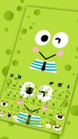 Cartoon Green Frog Plakat