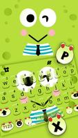 Tema Keyboard Cartoon Green Fr imagem de tela 1