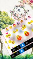 Tema Keyboard Cartoon Hedgehog imagem de tela 2