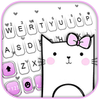 Fundo do Teclado Cartoon Kitty ícone