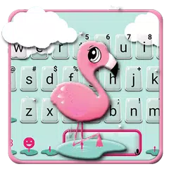 Cartoon Pink Flamingo 主題鍵盤 APK 下載