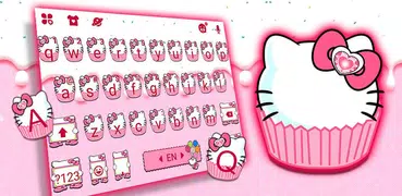 最新版、クールな Cat Cupcake のテーマキーボード
