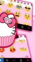 最新版、クールな Cat Cupcake のテーマキーボード スクリーンショット 3