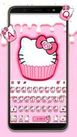 最新版、クールな Cat Cupcake のテーマキーボード ポスター