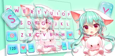 最新版、クールな Cat Girl のテーマキーボード