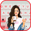 Charming Girl Tastaturhintergr