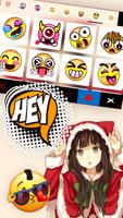 Fundo do Teclado Christmas Cat imagem de tela 2