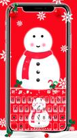 خلفية الكيبورد Christmas Snowm الملصق