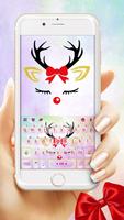 Tema Keyboard Christmas Reinde Cartaz