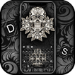 Фон клавиатуры Chrome Skull