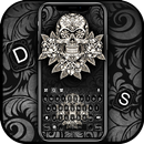 Fond de clavier Chrome Skull APK