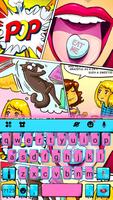 Tema Keyboard Comic Lips Pop G Cartaz