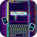 Cool Neon Glitch Keyboard Back