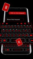 Tema Keyboard Cool Black Red imagem de tela 1