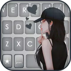 Cool Cap Girl Tastaturhintergr