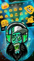 Tema Keyboard Cool Dj Skull Cartaz