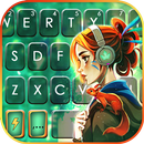 Fond de clavier Cool Girl Gree APK