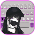 Cool Girl Mask Keyboard Background