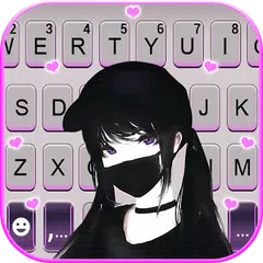 Cool Girl Mask Keyboard Backgr APK download