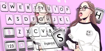 Tema Keyboard Cool Girl Swag