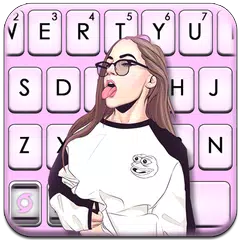 Baixar Tema Keyboard Cool Girl Swag APK