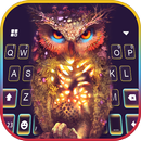 Cool Golden Owl Keyboard Backg APK