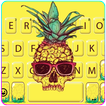 Cool Pineapple Skull Keyboard 