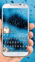 Tema Keyboard Cool Raindrops Water Cartaz