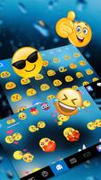 Tema Keyboard Cool Raindrops Water screenshot 2