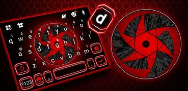 Cool Red Sharingan Tastatur-Th