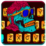 Chủ Đề Bàn Phím Cool Skull Gra biểu tượng