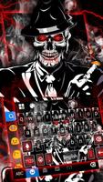 Tema Keyboard Cool Smoke Skull imagem de tela 2