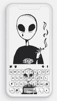 Cool Smoking Alien poster