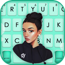 خلفية الكيبورد Cool Young Girl APK