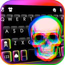 Fundo do Teclado Color Glitch Skull APK