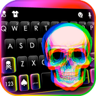 Fundo do Teclado Color Glitch Skull ícone