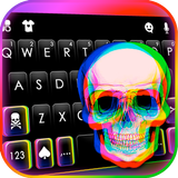 Hình nền bàn phím Color Glitch Skull biểu tượng