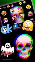 Fundo do Teclado Color Glitch Skull imagem de tela 2