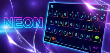 Tema Keyboard Color Neon Tech