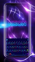 Tema Keyboard Color Neon Tech poster