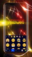 Tema Keyboard Color Neon Tech imagem de tela 2