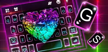 Colorful Crystal Heart Tema Ta