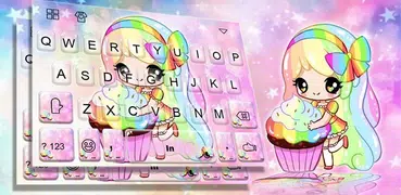 Teclado Colorful Girl