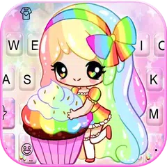 Colorful Girl のテーマキーボード アプリダウンロード