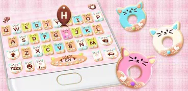 Colorful Donuts Button Tema Ta