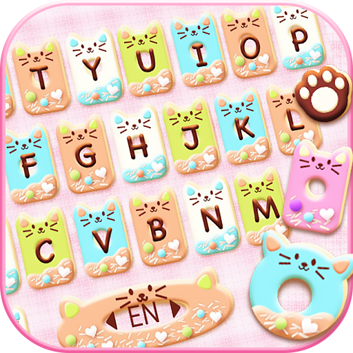 最新版、クールな Colorful Donuts Button のテーマキーボード